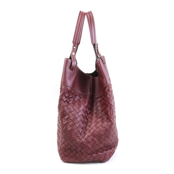 99636g 1 Bottega Veneta Handbag Intrecciato Leather Bordeaux