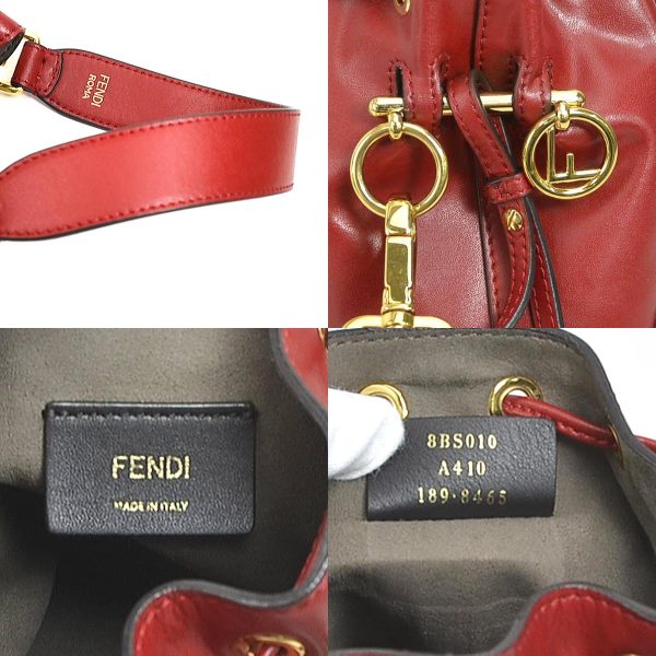 99671g 13 c Fendi Leather Python Crossbody Shoulder Bag Red