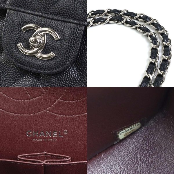 99780f 6 c Chanel Matelasse Double Flap Chain Shoulder Bag Black