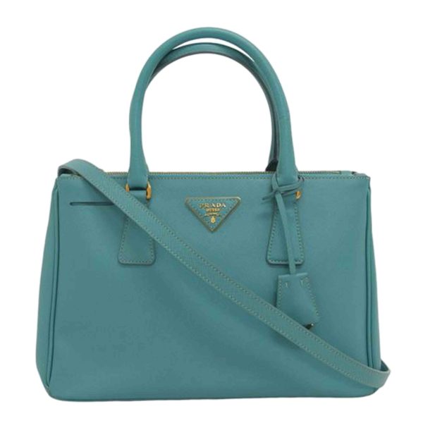 99803 1 Prada Saffiano Handbag Galleria 2WAY Shoulder Bag Blue