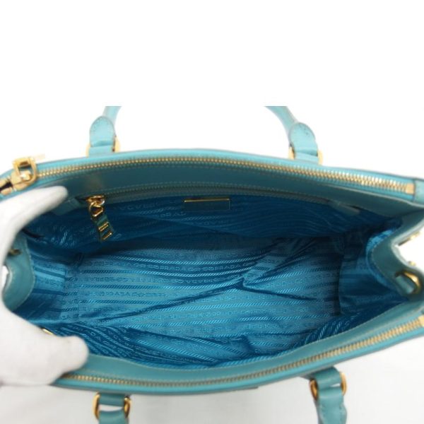 99803 5 Prada Saffiano Handbag Galleria 2WAY Shoulder Bag Blue