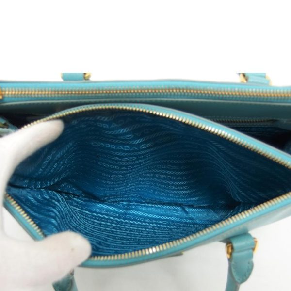 99803 6 Prada Saffiano Handbag Galleria 2WAY Shoulder Bag Blue