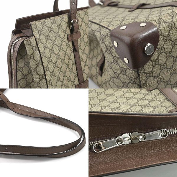 99829g 5 c Gucci GG Supreme Canvas Shoulder Bag Brown