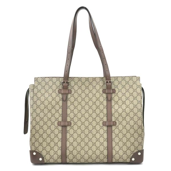 99829g Gucci GG Supreme Canvas Shoulder Bag Brown