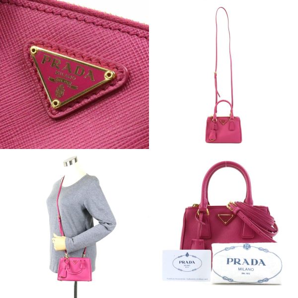 99835f 10 c Prada Leather Crossbody Shoulder Bag Fuchsia Pink