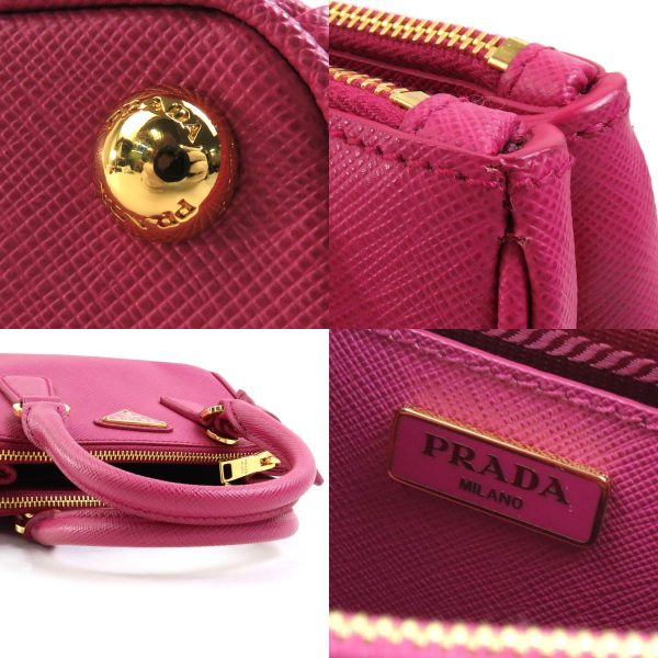 99835f 6 c Prada Leather Crossbody Shoulder Bag Fuchsia Pink