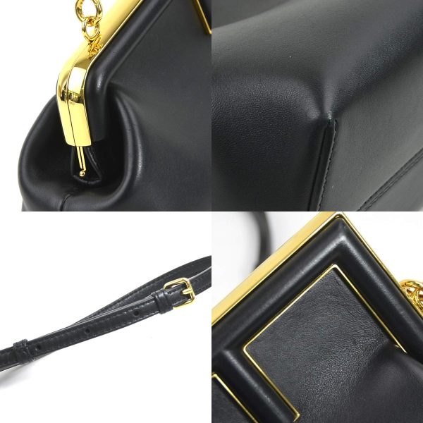 99870i 5 c Fendi Leather Clutch Bag Black