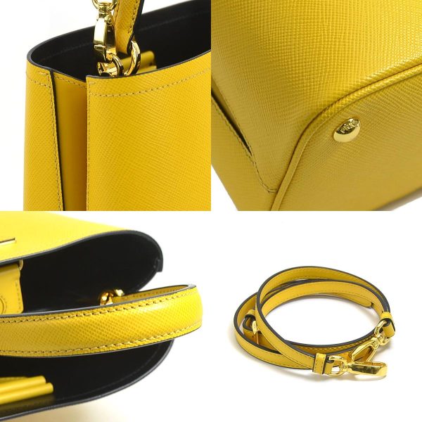 99875f 5 c Prada Leather Crossbody Shoulder Bag Yellow