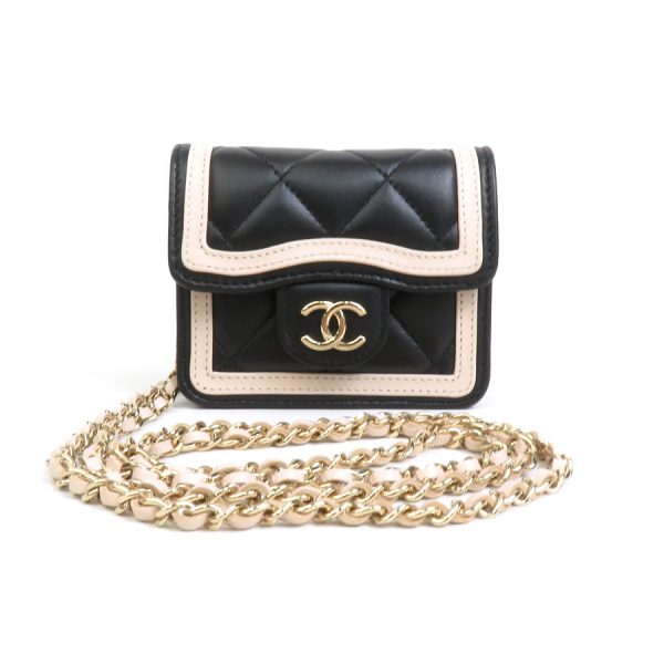 99901f Chanel Mini Pochette Lambskin Black