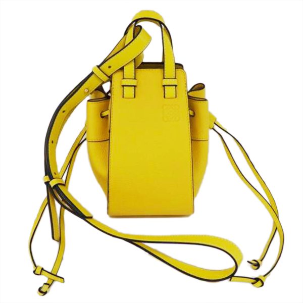 99904 1 Loewe Hammock Leather Mini Bag Yellow