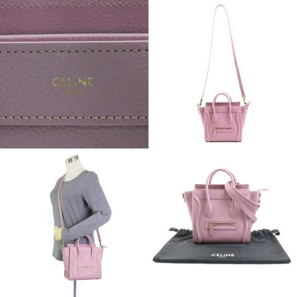 99905f 10 c Celine Leather Crossbody Shoulder Bag Pink