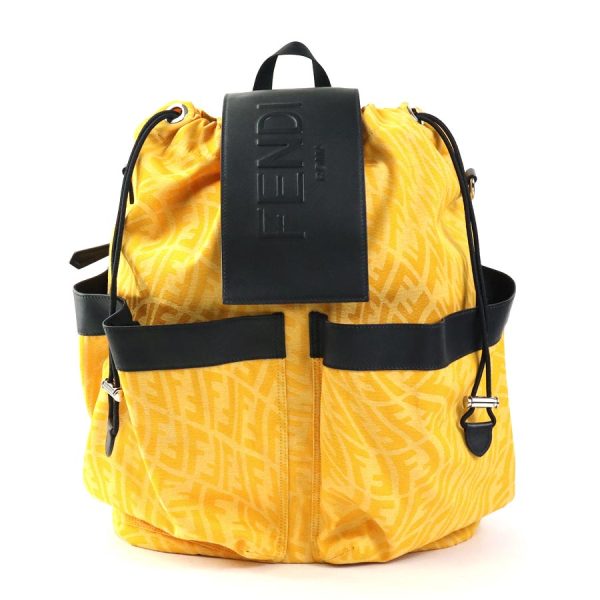 99910j Fendi Canvas Backpack Yellow