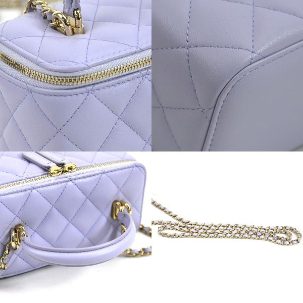 99925f 5 c Chanel Lambskin Crossbody Shoulder Bag Purple