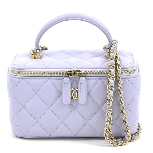 99925f Chanel Lambskin Crossbody Shoulder Bag Purple