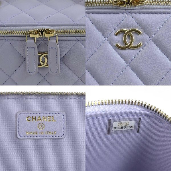 99925f 9 c Chanel Lambskin Crossbody Shoulder Bag Purple