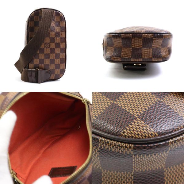 a0205 2 c Louis Vuitton Damier Pochette Gange Body Bag Brown