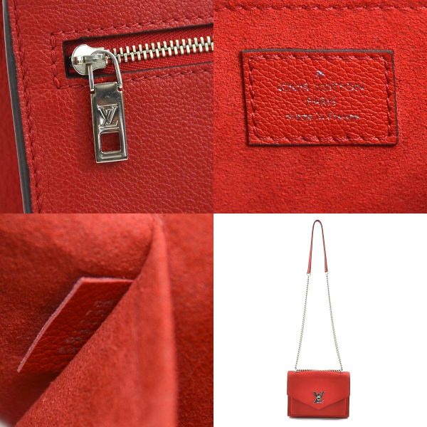 a0292 10 c Louis Vuitton My Lock Me BB Crossbody Shoulder Bag Red