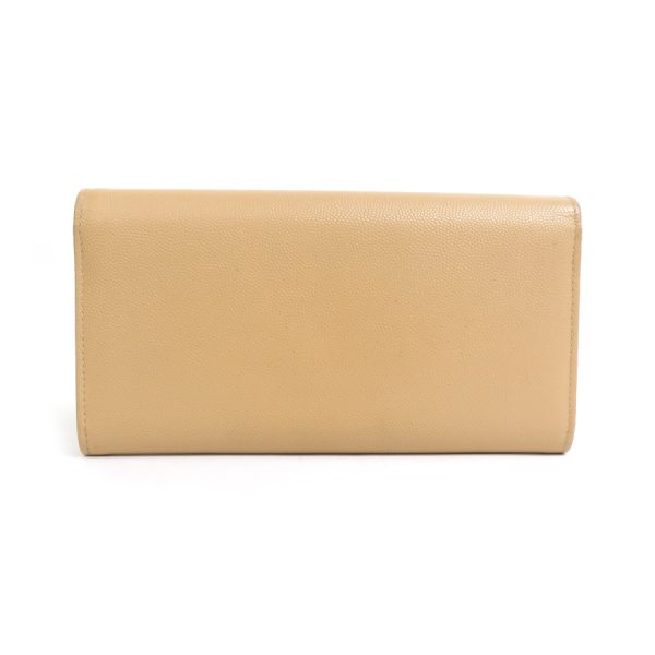 a0298 1 Chanel Deauville Leather Long Wallet Beige