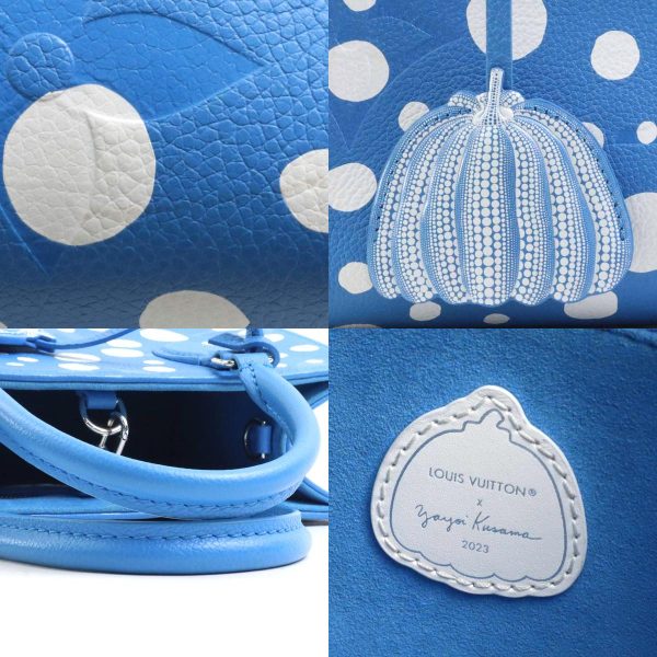 a0307 9 c Louis Vuitton LV x YK On the Go PM Crossbody Handbag Blue White