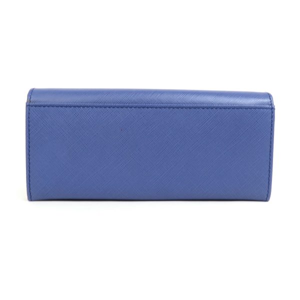 a0315 1 Salvatore Ferragamo Bifold Long Wallet Gancini Leather Blue