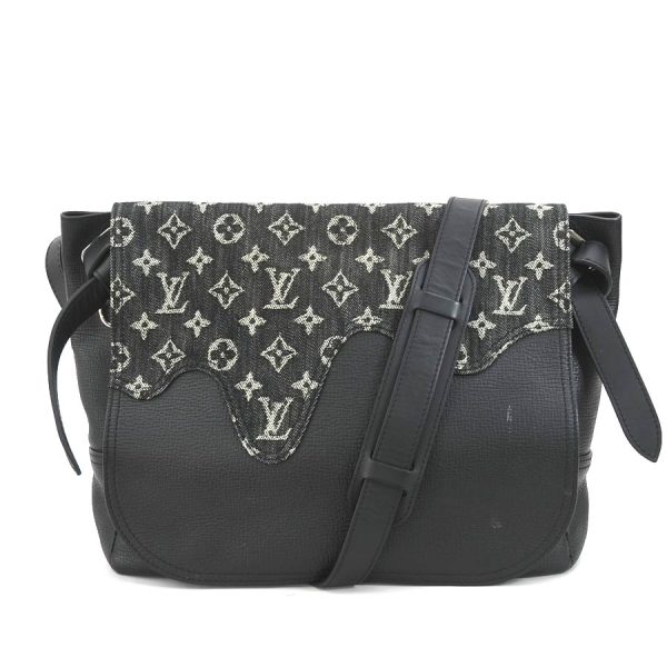 a0332 Louis Vuitton NIGO Collaboration Monogram Drip Busas Tokyo Shoulder Bag Black