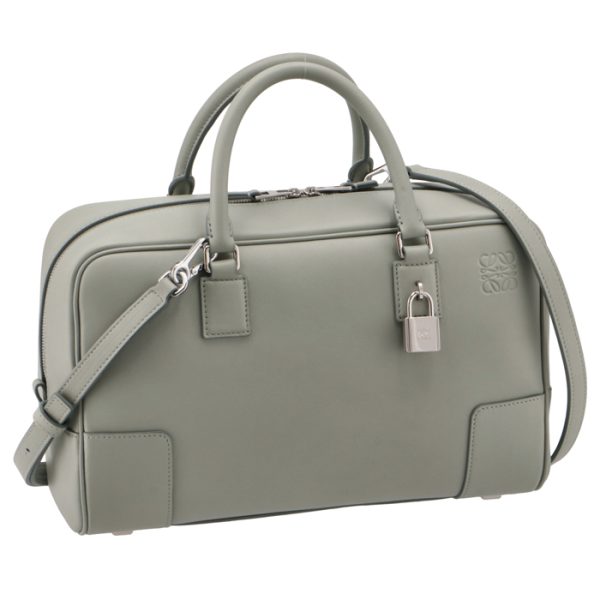 a039n08x0100041760 Loewe Amazona 28 Shoulder Bag Calfskin Gray