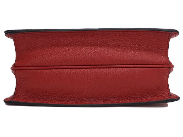 a1002106 7 Prada Flap Leather Shoulder Bag Red