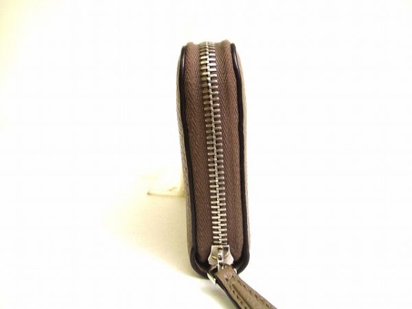 a174 4 Fendi Peekaboo Leather Zipper Long Wallet Greige