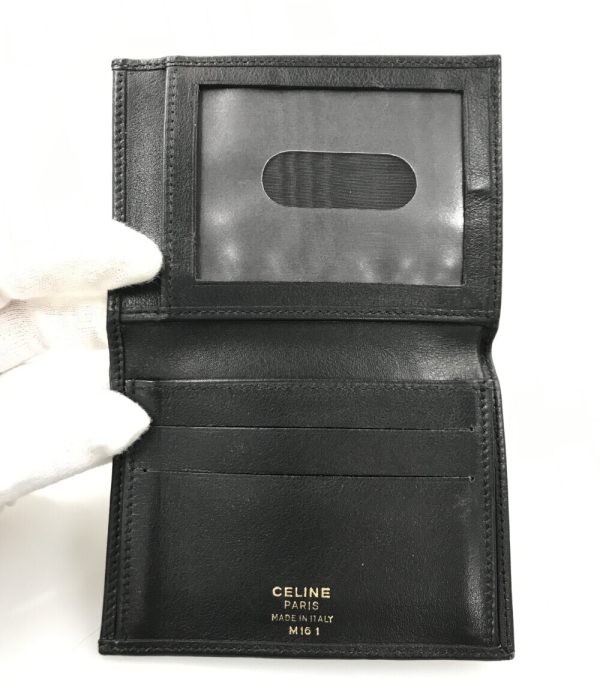 a175811003 3 Celine Bill Compartment Business Card Case Black