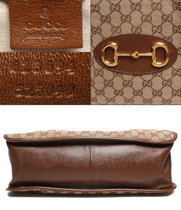 a176089012 4 Gucci Tote Bag GG Canvas Horsebit Brown