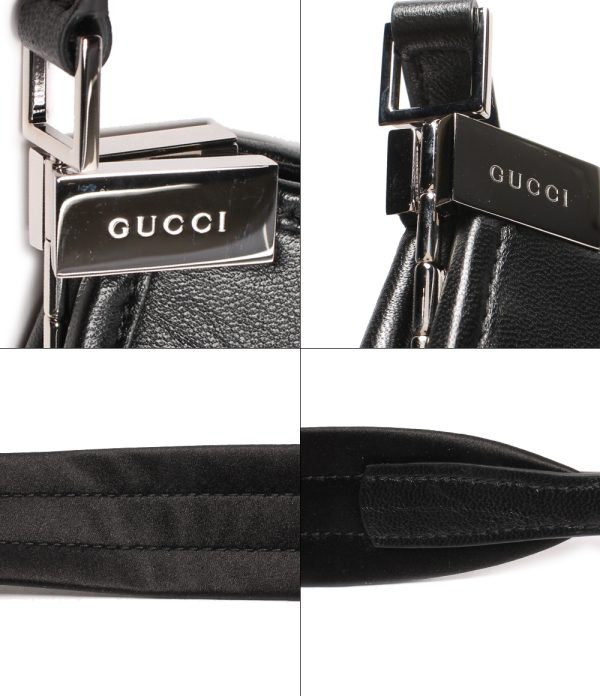 a176089013 7 Gucci Shoulder Bag Horsebit Slim Medium Black