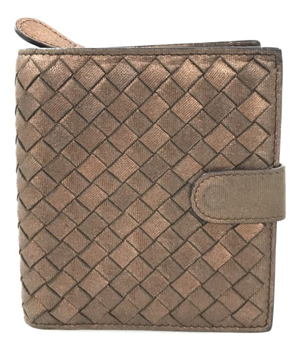 a176321005 1 Bottega Veneta Bifold Wallet Intrecciato Brown