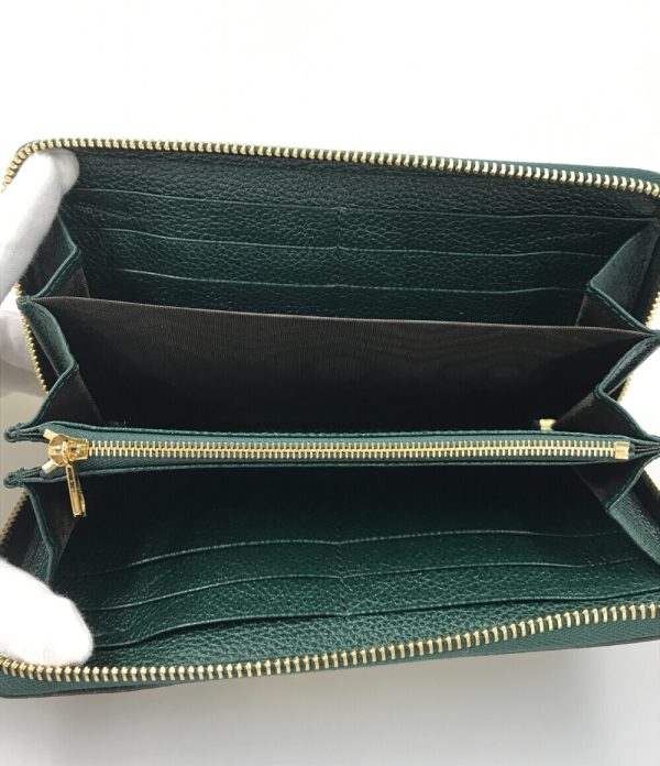 a176849003 3 Gucci Round Zipper Long Wallet Zumi Green