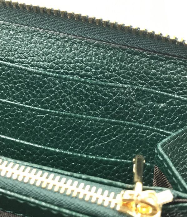 a176849003 6 Gucci Round Zipper Long Wallet Zumi Green