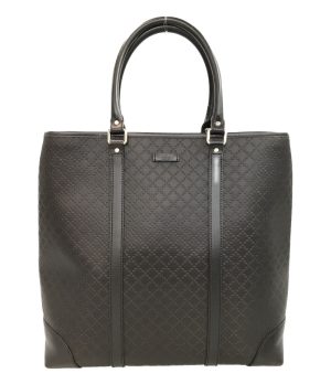 a176849007 1 Gucci Interlocking G Magnetic Double Flap Leather Backpack Black