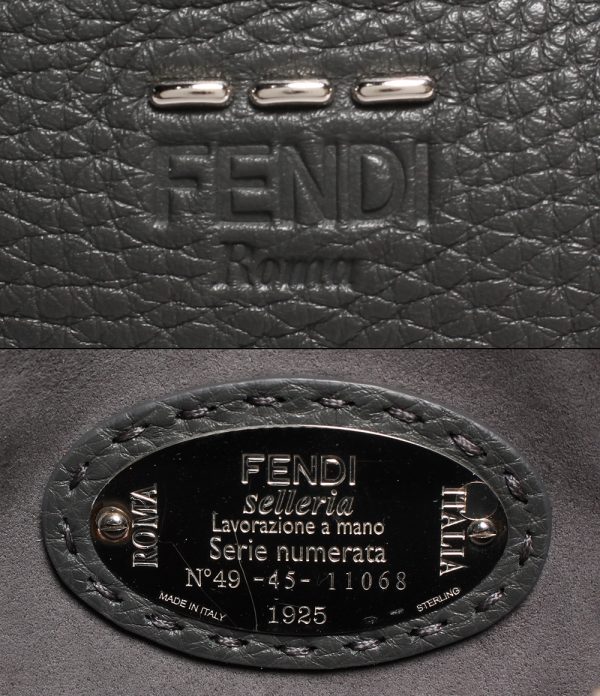 a177098025 4 Fendi Leather 2way Boston Bag Black