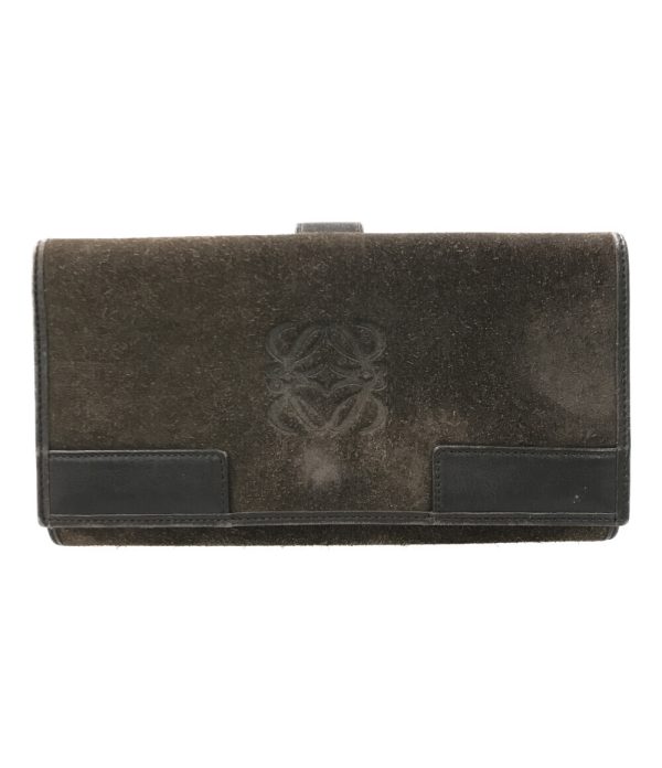 a177154002 1 Loewe Long Wallet Suede Brown