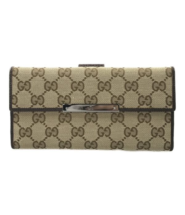 a177154003 1 Gucci Long Wallet GG Canvas Beige