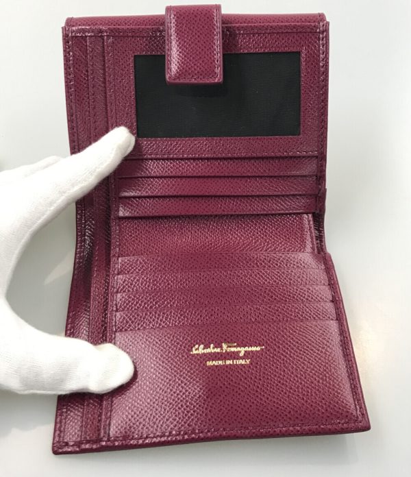 a177711001 3 Salvatore Ferragamo Bifold Wallet Gancini Purple