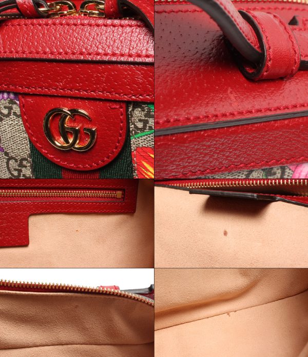 a178400001 7 Gucci 2way Shoulder Bag GG Flora Ophidia Red