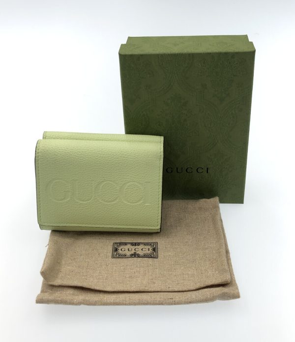 a178400003 8 Gucci Tri fold Wallet Green