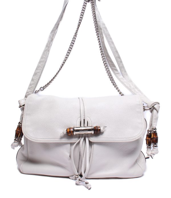 a178833001 1 Gucci Shoulder Bag Crossbody Chain Bamboo White