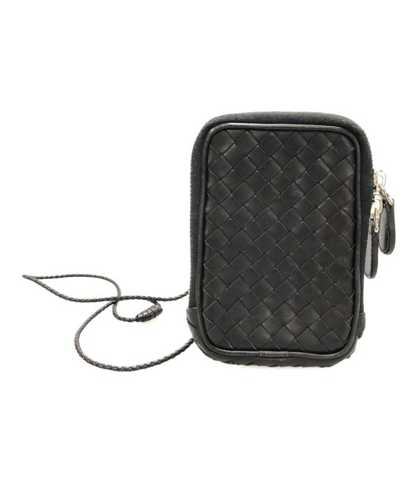 a179816026 1 Bottega Veneta Cigarette Case Intrecciato Black