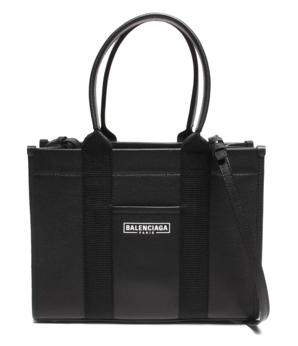 a180712001 1 Balenciaga 2way Leather Tote Bag Hardware Black