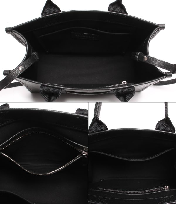 a180712001 3 Balenciaga 2way Leather Tote Bag Hardware Black