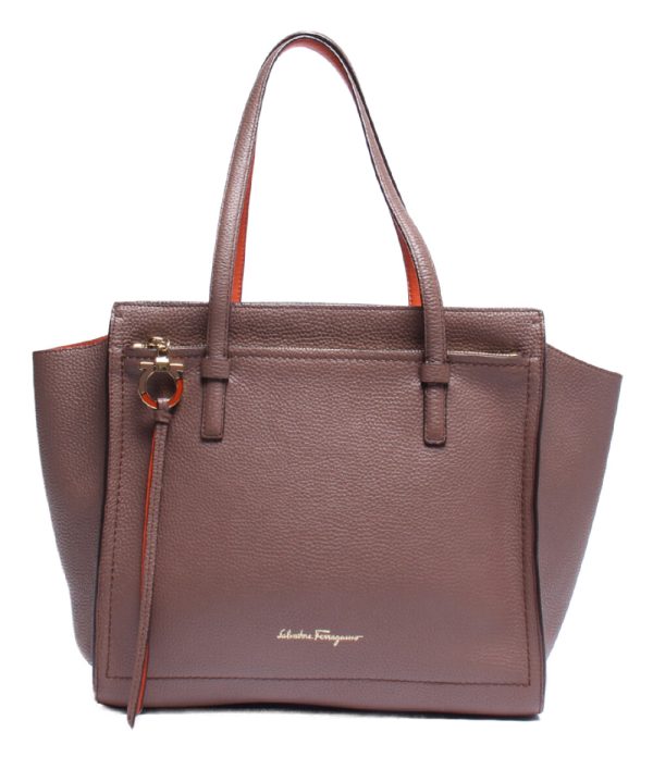 a180987001 1 Salvatore Ferragamo Tote Shoulder Bag Brown