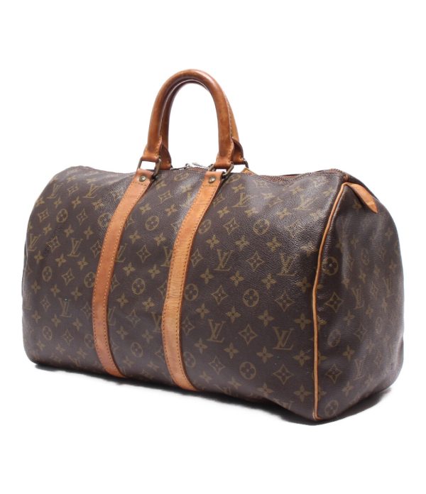 a181092007 2 Louis Vuitton Boston Bag Keepall 45 Monogram Brown