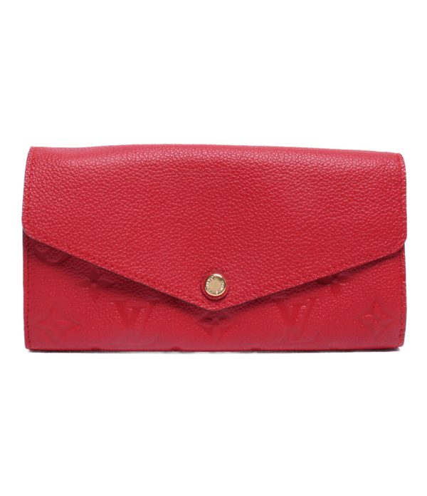 a181106007 1 Louis Vuitton Long Wallet Portefeuille Sarah Red