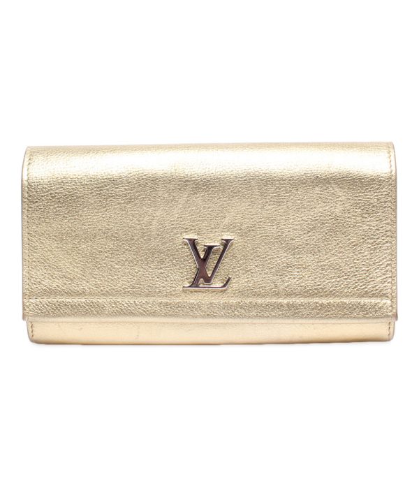 a181106008 1 Louis Vuitton Wallet Portefeuille Lock Me Gold