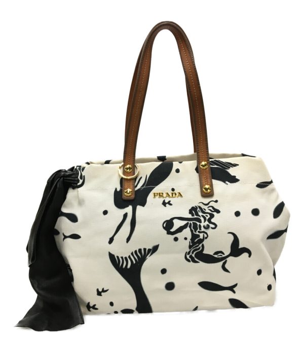 a181199033 1 Prada Tote Bag Fish White